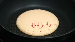 Pancake americano en a sarten